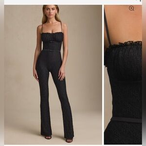 OH POLLY Black Lace Jumpsuit